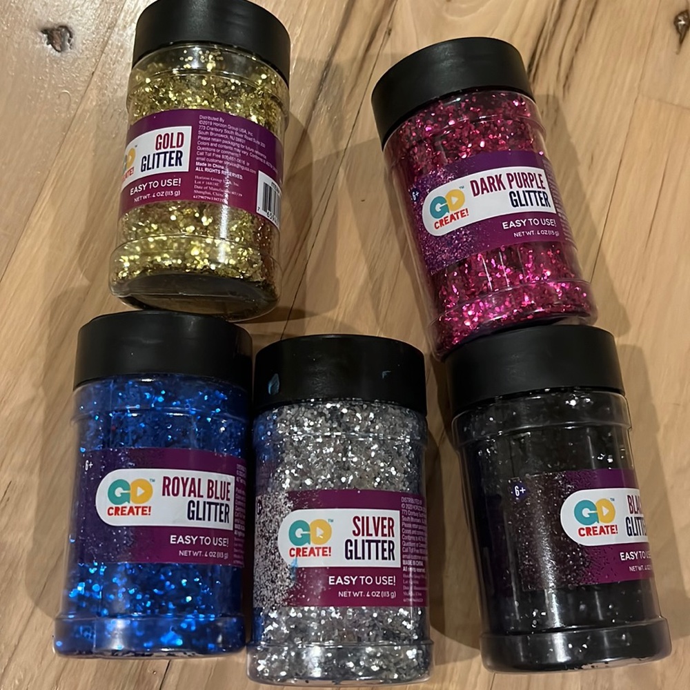 Glitter Assortment 5 shaker bottles
